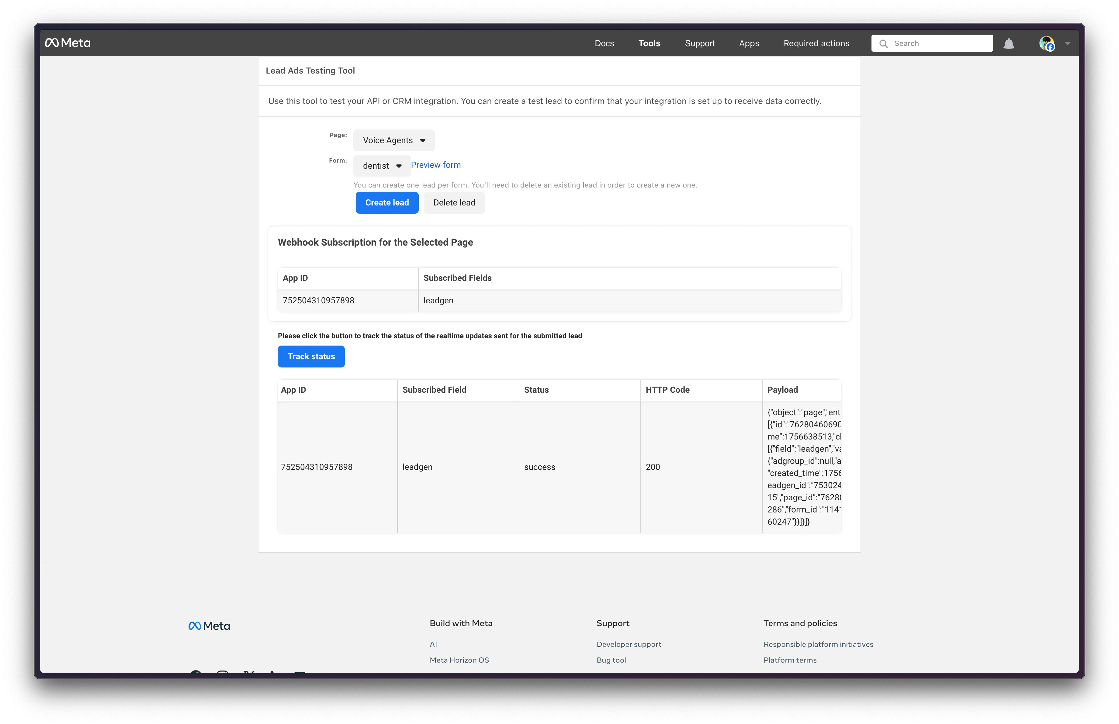 Success Webhook Test